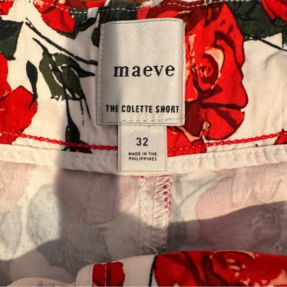 Maeve The Colette Shorts Red Rose Size 32 - Picture 5 of 7
